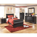  Size_Twin  -- Huey Vineyard B128B5 Twin Sleigh Bed IMAGE 3