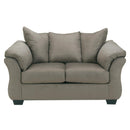  Manufacturer Color_Cobblestone -- Signature Design by Ashley Darcy Stationary Fabric Loveseat IMAGE 1