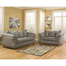  Manufacturer Color_Cobblestone -- Signature Design by Ashley Darcy Stationary Fabric Loveseat IMAGE 2