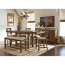  Signature Design by Ashley Moriville Counter Height Dining Table with Pedestal Base D631-32 IMAGE 8
