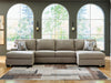Newellen Sectional with Double Chaise - Atchison Furniture Company (Atchison, KS)