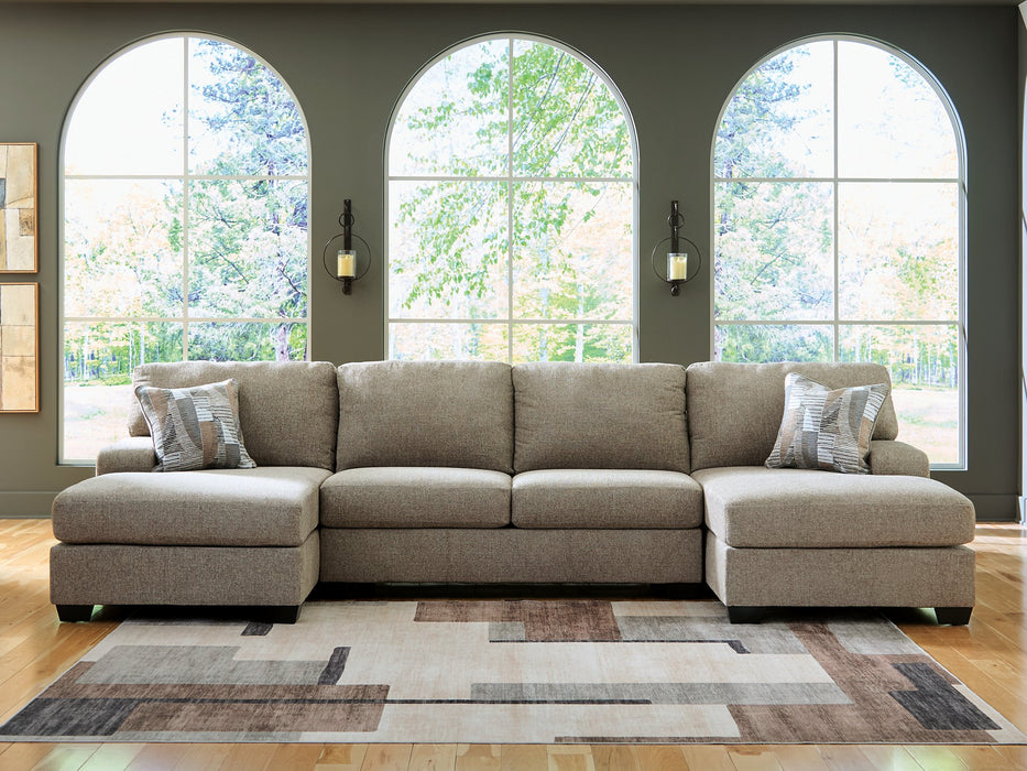 Newellen Sectional with Double Chaise - Atchison Furniture Company (Atchison, KS)