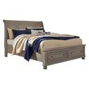  Size_Queen  -- Lettner Sleigh Bed with Storage IMAGE 1
