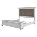  Size_Queen  -- Kanwyn Upholstered Panel Bed with Storage IMAGE 3