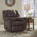  Manufacturer Color_Walnut  -- Signature Design by Ashley McGann Rocker Leather Look Recliner IMAGE 3