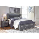  Size_King  -- Lodanna B214B11 King Panel Bed with 2 Storage Drawers IMAGE 1