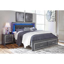  Size_King  -- Lodanna B214B11 King Panel Bed with 2 Storage Drawers IMAGE 2