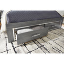  Size_King  -- Lodanna B214B11 King Panel Bed with 2 Storage Drawers IMAGE 3