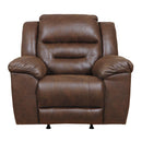  Manufacturer Color_Chocolate  Motion Type_Manual  -- Signature Design by Ashley Stoneland Rocker Leather Look Recliner IMAGE 1