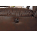  Manufacturer Color_Chocolate  Motion Type_Power Recline  -- Signature Design by Ashley Stoneland Reclining Leather Look Loveseat with Console IMAGE 5