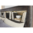  Size_Queen  -- Drystan B211B18 Queen Bookcase Bed with 4 Storage Drawers IMAGE 4