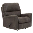  Manufacturer Color_Smoke  -- Signature Design by Ashley Navi Rocker Leather Look Recliner IMAGE 1