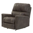  Manufacturer Color_Smoke  -- Signature Design by Ashley Navi Rocker Leather Look Recliner IMAGE 3