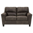  Manufacturer Color_Smoke  -- Signature Design by Ashley Navi Stationary Leather Look Loveseat IMAGE 1