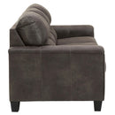  Manufacturer Color_Smoke  -- Signature Design by Ashley Navi Stationary Leather Look Sofa IMAGE 3