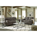  Manufacturer Color_Smoke  -- Signature Design by Ashley Navi Stationary Leather Look Sofa IMAGE 9