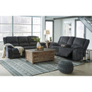  Motion Type_Reclining  -- Signature Design by Ashley Draycoll Reclining Fabric Loveseat with Console IMAGE 11