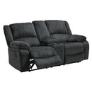  Motion Type_Reclining  -- Signature Design by Ashley Draycoll Reclining Fabric Loveseat with Console IMAGE 3