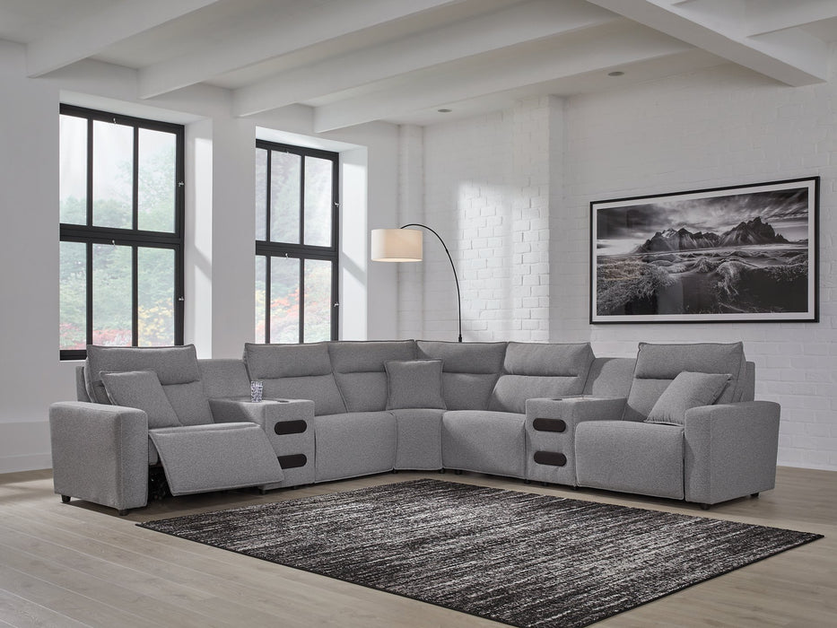 Modmax II Power Reclining Sectional with Audio Consoles - Atchison Furniture Company (Atchison, KS)