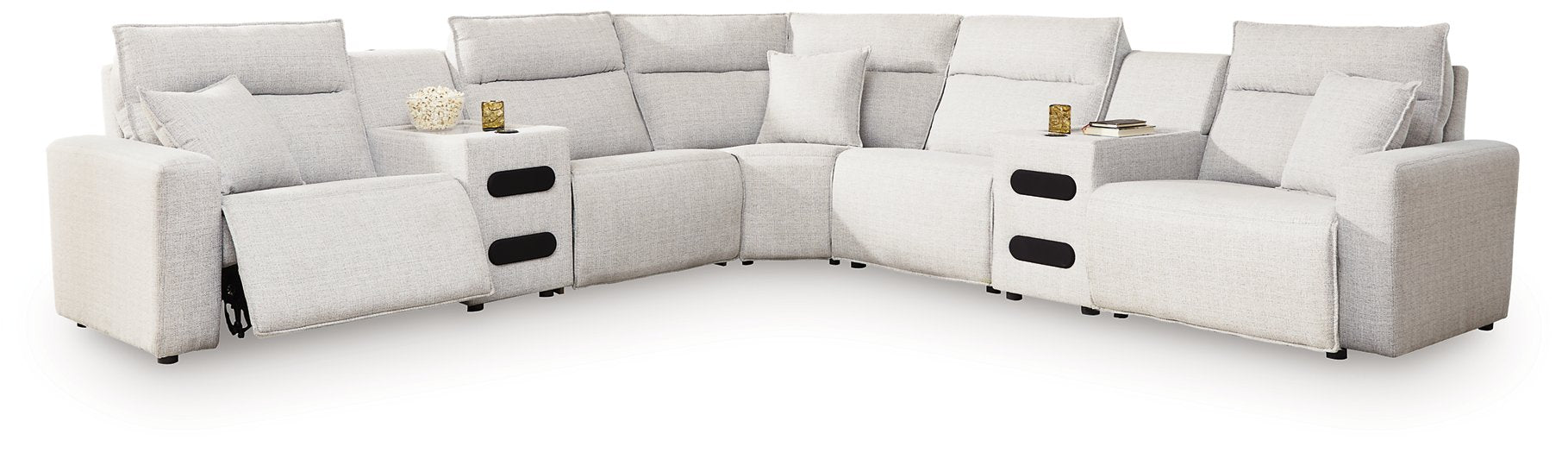 Modmax II Power Reclining Sectional with Audio Consoles - Atchison Furniture Company (Atchison, KS)
