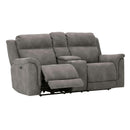  Manufacturer Color_Slate  -- Signature Design by Ashley Next Gen DuraPella Power Reclining Leather Look Loveseat with Console IMAGE 2