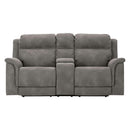 Manufacturer Color_Slate  -- Signature Design by Ashley Next Gen DuraPella Power Reclining Leather Look Loveseat with Console IMAGE 3