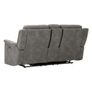  Manufacturer Color_Slate  -- Signature Design by Ashley Next Gen DuraPella Power Reclining Leather Look Loveseat with Console IMAGE 5