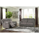  Manufacturer Color_Slate  -- Signature Design by Ashley Next Gen DuraPella Power Reclining Leather Look Sofa IMAGE 10