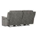  Manufacturer Color_Slate  -- Signature Design by Ashley Next Gen DuraPella Power Reclining Leather Look Sofa IMAGE 5