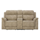  Manufacturer Color_Sand  -- Next-Gen DuraPella 5930218 Power Reclining Loveseat with Console and Adjustable Headrest IMAGE 1