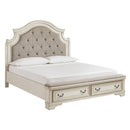  Size_California King  -- Realyn B743B21 California King Upholstered Storage Bed IMAGE 1