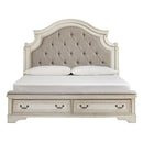  Size_California King  -- Realyn B743B21 California King Upholstered Storage Bed IMAGE 2
