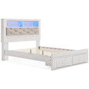  Size_Queen  -- Signature Design by Ashley Altyra Upholstered Bookcase Bed with Storage IMAGE 5