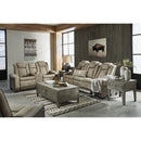  Manufacturer Color_Sand  -- Signature Design by Ashley Next Gen DuraPella Power Reclining Leather Look Loveseat with Console IMAGE 18