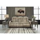  Manufacturer Color_Sand  -- Signature Design by Ashley Next Gen DuraPella Power Reclining Leather Look Sofa IMAGE 5