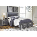  Size_Queen -- Signature Design by Ashley Lodanna Upholstered Panel Bed with Storage IMAGE 1