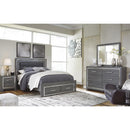  Size_Queen -- Signature Design by Ashley Lodanna Upholstered Panel Bed with Storage IMAGE 4