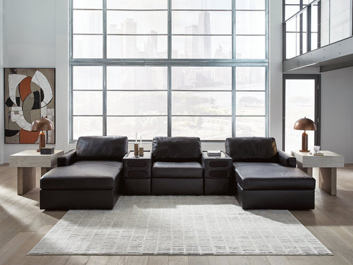 Modmax II Double Chaise Sectional with Audio Consoles - Atchison Furniture Company (Atchison, KS)