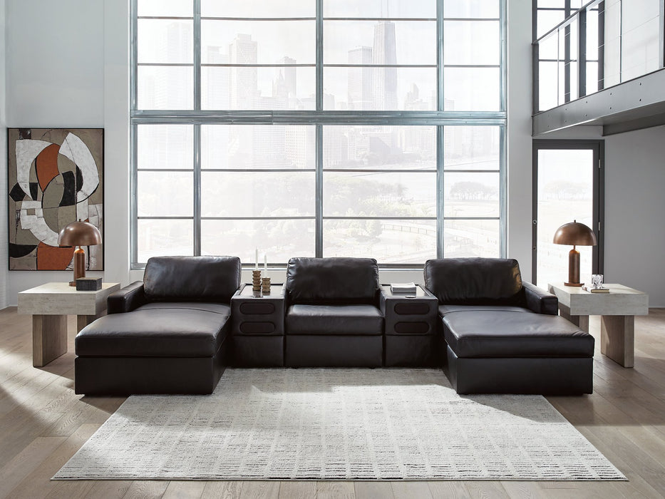 Modmax II Double Chaise Sectional with Audio Consoles - Atchison Furniture Company (Atchison, KS)