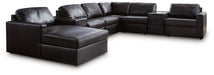 Modmax II Sectional with Chaise and Audio Consoles - Atchison Furniture Company (Atchison, KS)