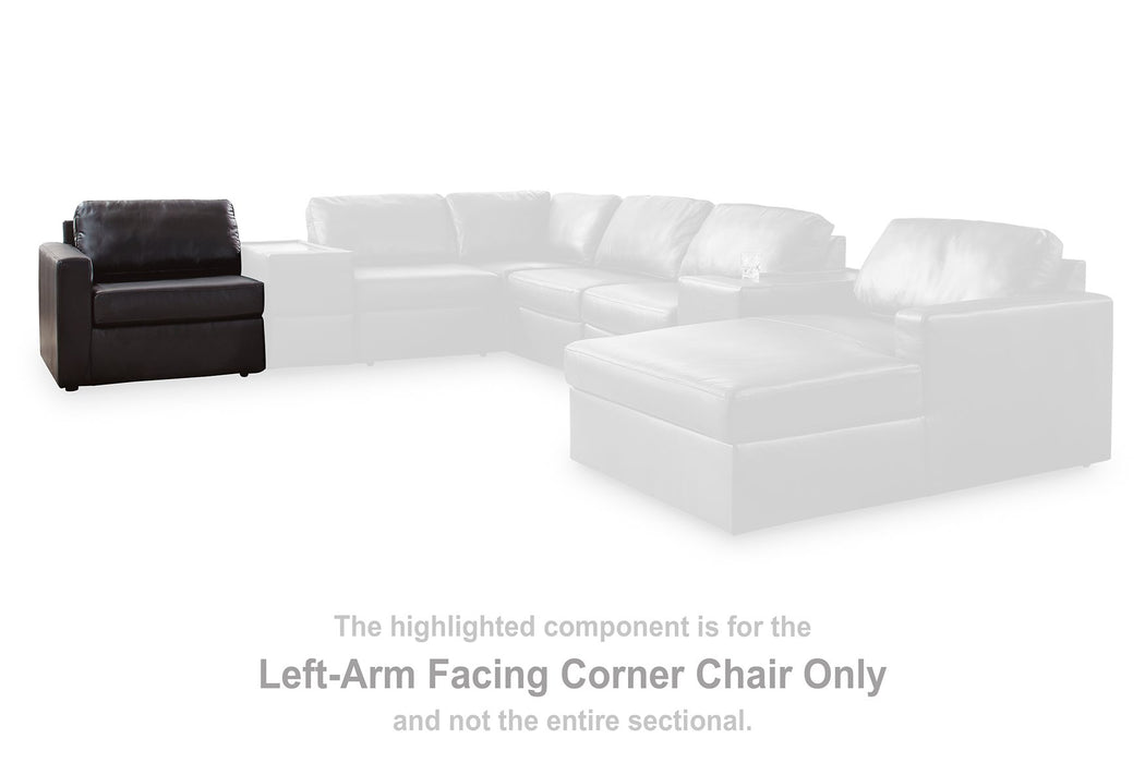 Modmax II Sectional with Chaise and Audio Consoles - Atchison Furniture Company (Atchison, KS)