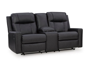 Mackmenville Reclining Loveseat with Console - Atchison Furniture Company (Atchison, KS)