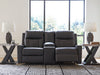 Mackmenville Reclining Loveseat with Console - Atchison Furniture Company (Atchison, KS)