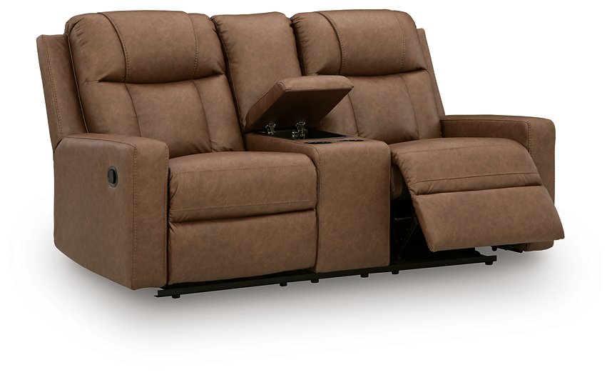 Mackmenville Reclining Loveseat with Console - Atchison Furniture Company (Atchison, KS)