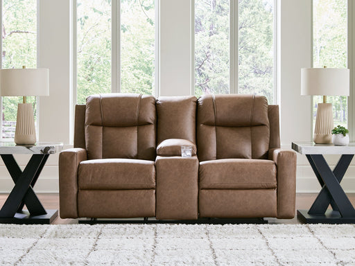 Mackmenville Reclining Loveseat with Console - Atchison Furniture Company (Atchison, KS)