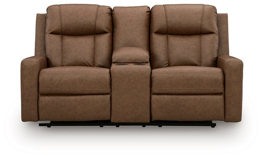 Mackmenville Reclining Loveseat with Console - Atchison Furniture Company (Atchison, KS)
