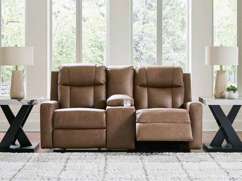 Mackmenville Reclining Loveseat with Console - Atchison Furniture Company (Atchison, KS)
