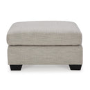  Manufacturer Color_Pebble -- Signature Design by Ashley Mahoney Fabric Ottoman IMAGE 3