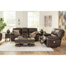  Manufacturer Color_Dark Brown  -- Signature Design by Ashley Leesworth Reclining Leather Match Loveseat IMAGE 10