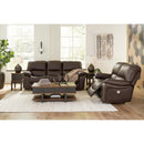  Manufacturer Color_Dark Brown  -- Signature Design by Ashley Leesworth Reclining Leather Match Loveseat IMAGE 9